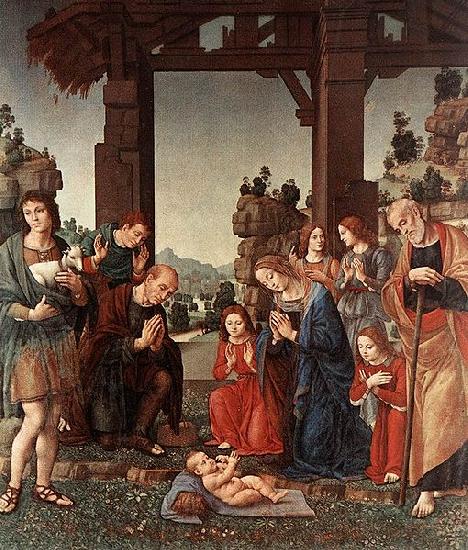 LORENZO DI CREDI The Adoration of the Shepherds Norge oil painting art